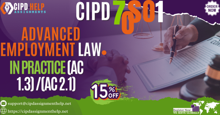 7OS01 Advanced Employment law (AC 1.3) and (AC 2.1)