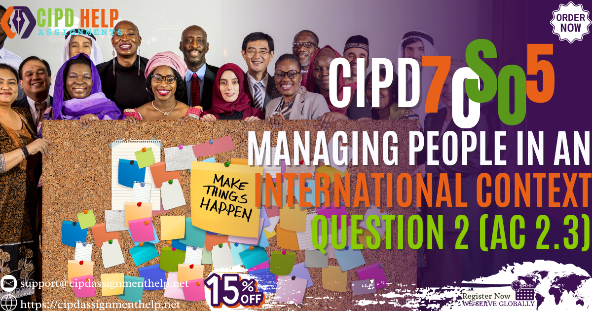 7OS05 Managing people in An International Context Question 2 (AC 2.3)