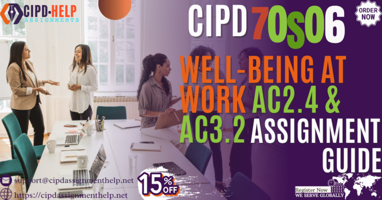 7OS06 AC2.4 and AC3.2 CIPD Well-Being at Work