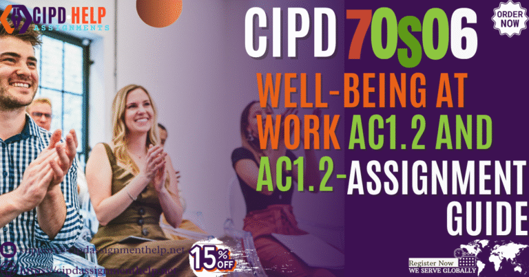 CIPD Level 7OS06 Well-Being at Work AC1.2 and AC1.2 Guide